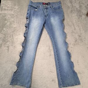 Younique Jeans Women's Size 11 (Actual 32 x 30) Side leg holes Flared